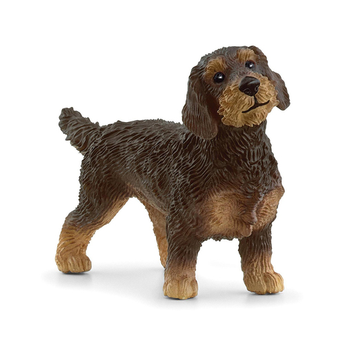 Schleich 2.6'' Wire-Haired Dachshund Animal Action Figure Kids Toy 3-8y