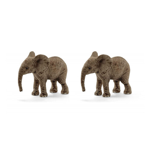 2PK Schleich Kids/Childrens Toy Figurine African Elephant Calf 3y+