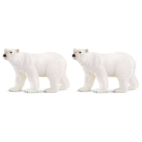 2PK Schleich Kids/Childrens Toy Figurine Polar Bear 3y+