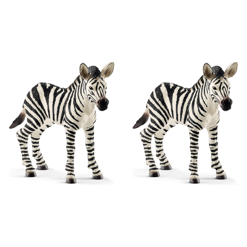 2PK Schleich 3'' Zebra Foal Animal Action Figure Kids Toy 3-8y