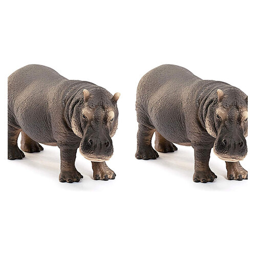 2PK Schleich Kids/Childrens Toy Figurine Hippopotamus 3y+