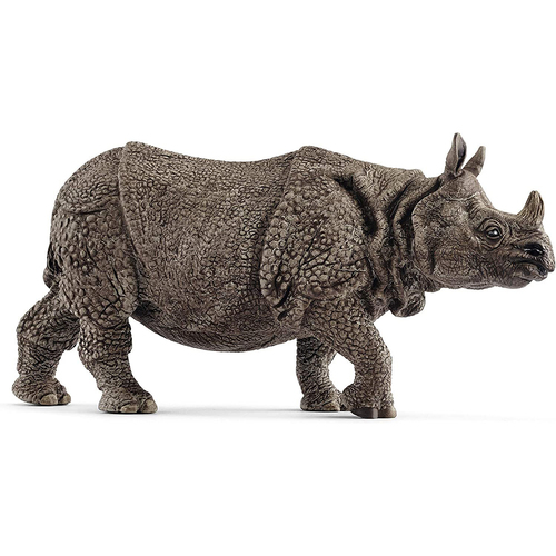 Schleich 5.5'' Indian Rhinoceros Animal Action Figure Kids Toy 3-8y