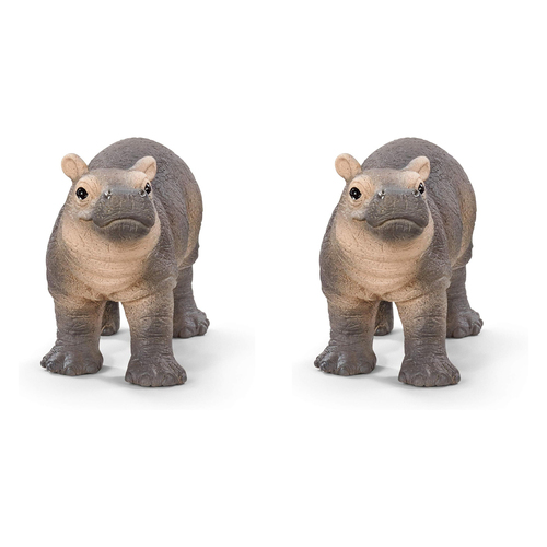 2PK Schleich 2.4'' Baby Hippopotamus Animal Action Figure Kids Toy 3-8y