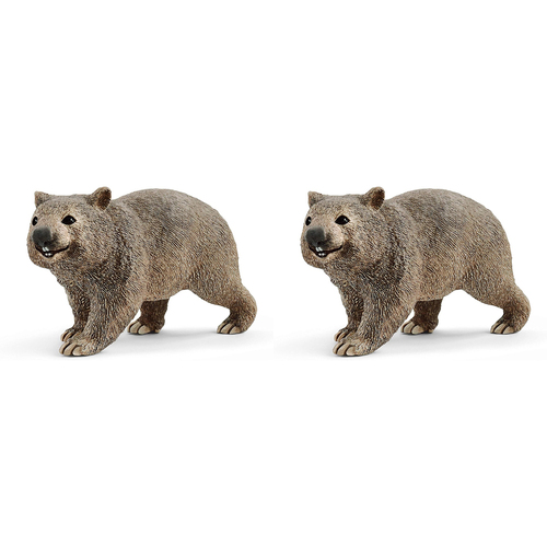 2PK Schleich 3'' Wombat Wildlife Animal Action Figure Kids Toy 3-8y