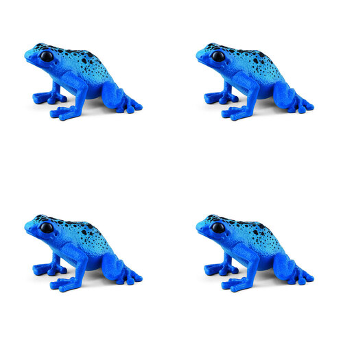 4PK Schleich Kids/Childrens Toy Figurine Blue Poison Dart Frog 3y+