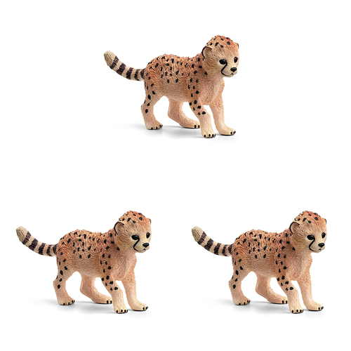 3PK Schleich 2.5'' Cheetah Baby Animal Action Figure Kids/Children Toy 3-8y