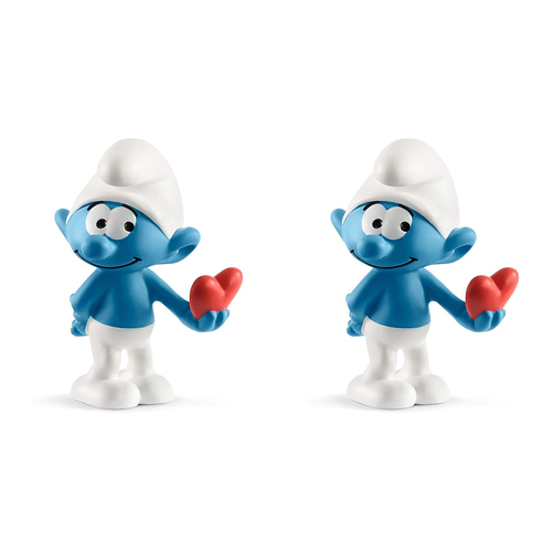 2PK Schleich 2.2'' Smurf w/ Heart Action Figure Kids Toy 3-8y