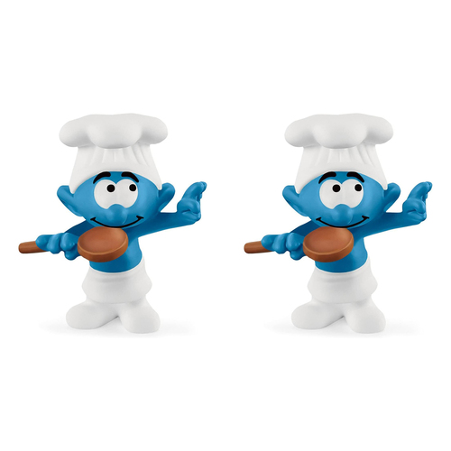 2PK Schleich 2.3'' Chef Smurf Action Figure Kids/Children Toy 3-8y