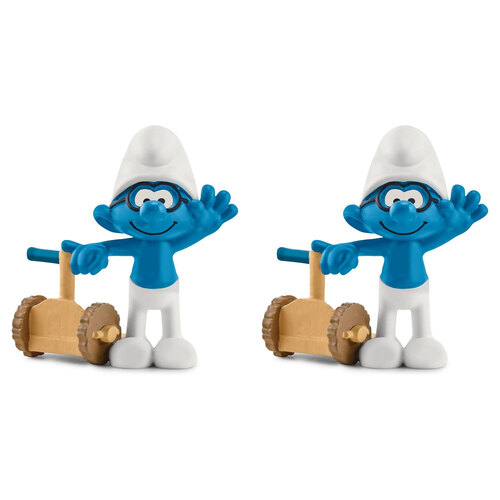 2PK Schleich Kids/Childrens Toy Figurine Brainy Smurf 3y+