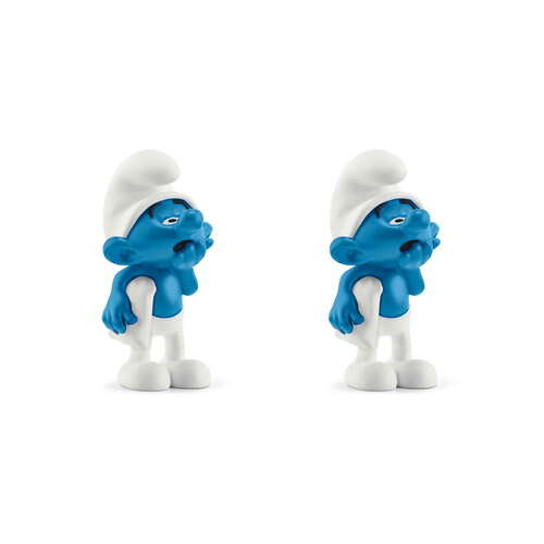 2PK Schleich Kids/Childrens Toy Figurine Lazy Smurf 3y+