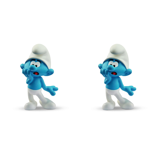 2PK Schleich 2.1'' Scaredy Smurf Action Figure Kids Toy 3-8y