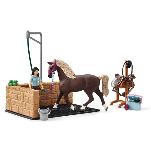 Schleich Horse Club Washing Area w/ Emily & Luna Kids/Children Toy 5y+