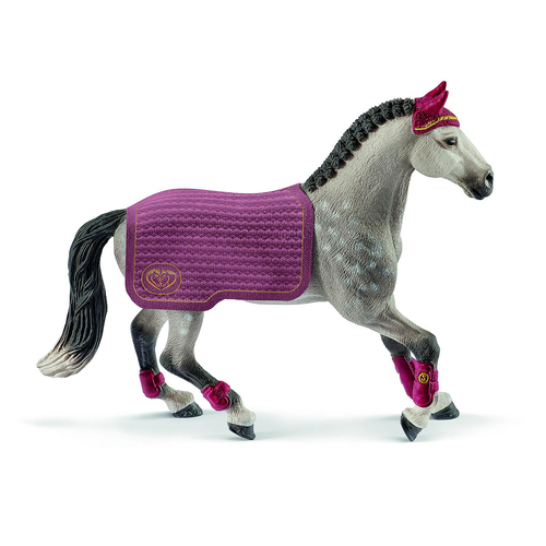 Schleich 7.1'' Trakehner Mare w/ Blanket Action Figure Kids Toy 5-12y