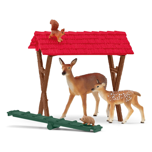 18pc Schleich Feeding The Forest Animals Action Figure Kids Toy Set 3+