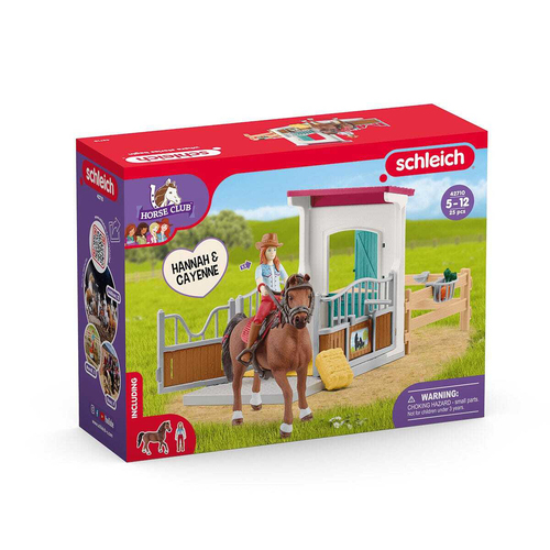 Schleich Kids/Childrens Toy Figurine Horse Box with Hannah and Cayenne 3y+