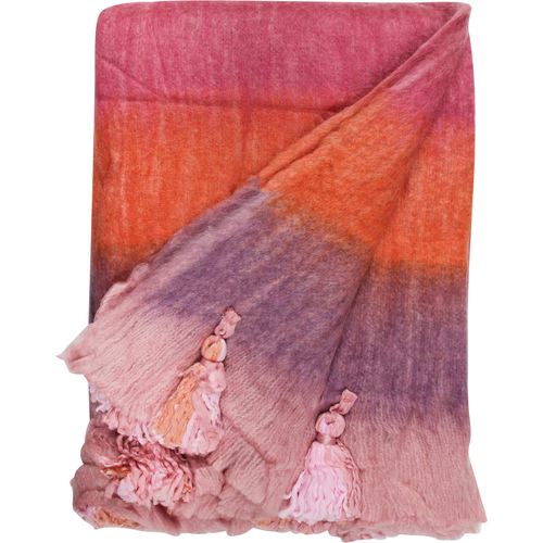 LVD Wool/Acrylic Throw Blanket 130x170cm - Pink Fiesta