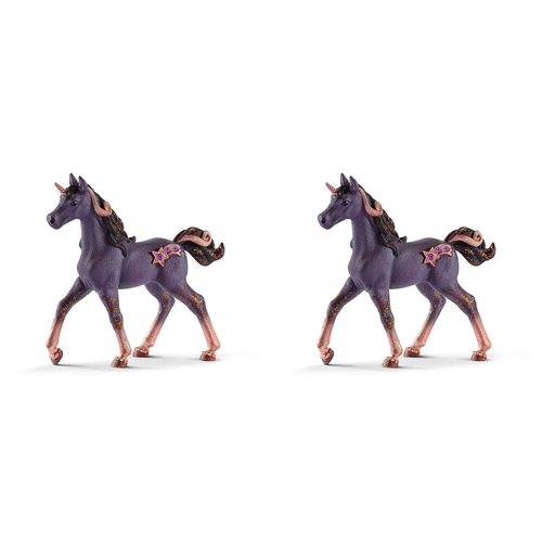 2PK Schleich 7.1'' Shooting Star Unicorn Foal Animal Figure Kids Toy 3-8y