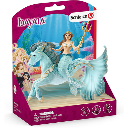 3pc Schleich 7.1'' Mermaid Eyela On Underwater Horse Figure Kids Toy 5-12y