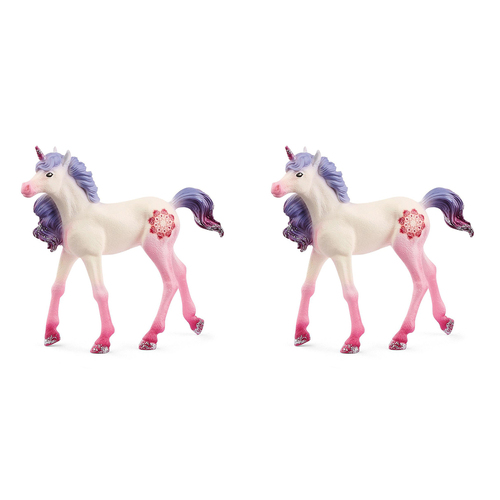 2PK Schleich 7.1'' Mandala Unicorn Foal Animal Action Figure Kids Toy 3-8y