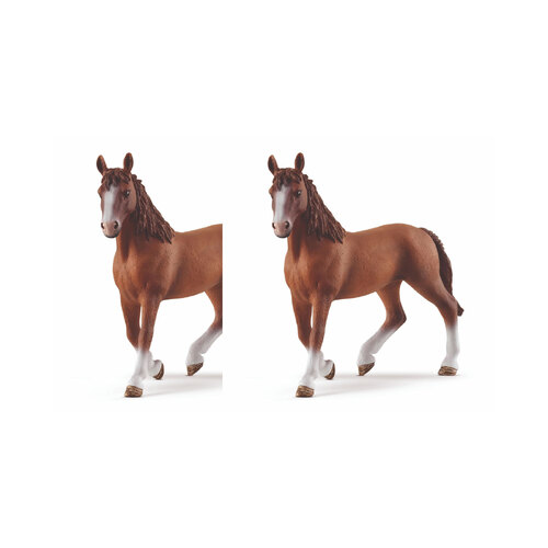 2PK Schleich Kids/Childrens Toy Figurine Cheval de Selle Francais mare 3y+