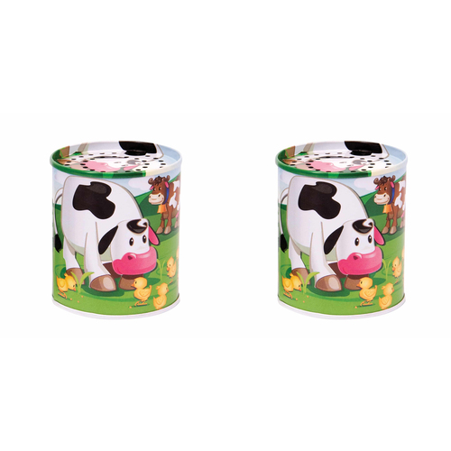 2PK Schylling Animal Sound Maker Tin Toy 6cm Assorted 18m+