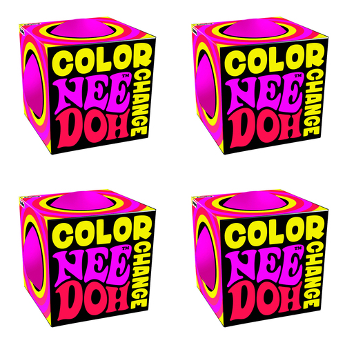 4PK Schylling Colour Changing Nee Doh Squeeze Ball Toy 6cm Assorted 3+