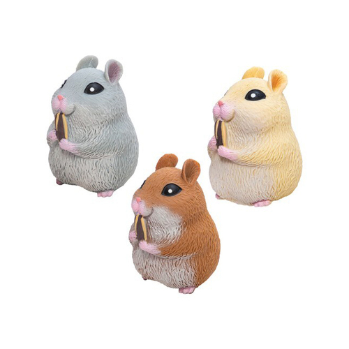 Schylling Chonky Cheeks Hamster Kids Squeeze Toy 8cm Assorted 3y+