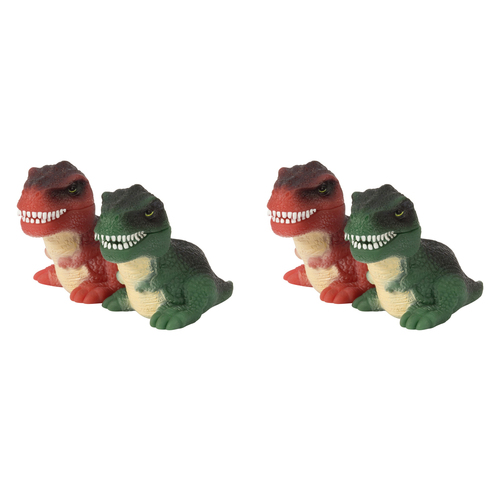 2PK Schylling Dino Bites Squeeze Roaring Kids Toy 9cm Assorted 3y+