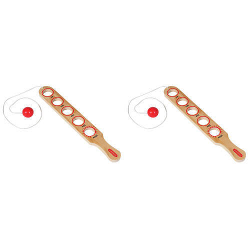 2PK Schylling Wooden Flip Stick Game 35.5cm Kids Play Toy 5y+