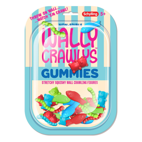 18pc Schylling Wally Crawly Gummies Kids Squishy Toy Assorted 5y+