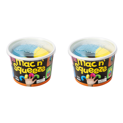 2PK Schylling Nee Doh Mac N Squeeze Kids Toy 10cm Assorted 3y+