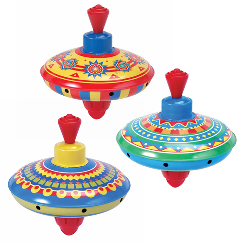 Schylling Mini Tin Tops 5.5cm Kids Toy Assorted 3y+