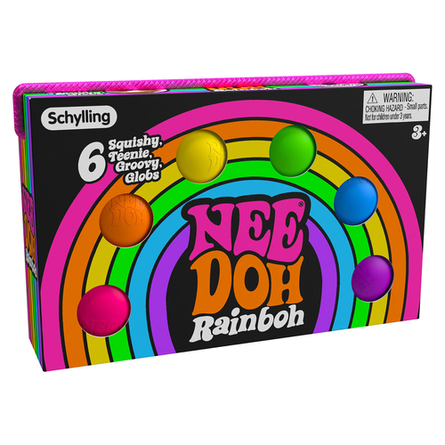 Schylling Teenie Nee Doh Rainbow Kids Squeeze Toy 18cm Assorted 3y+