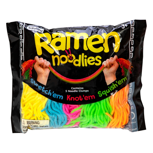 Schylling Teenie Nee Doh Ramen Noodlies Kids Squeeze Toy 15cm Assorted 3y+