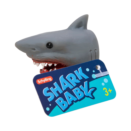 Schylling Shark Baby Finger Puppet Kids Toy 5cm Grey 3y+