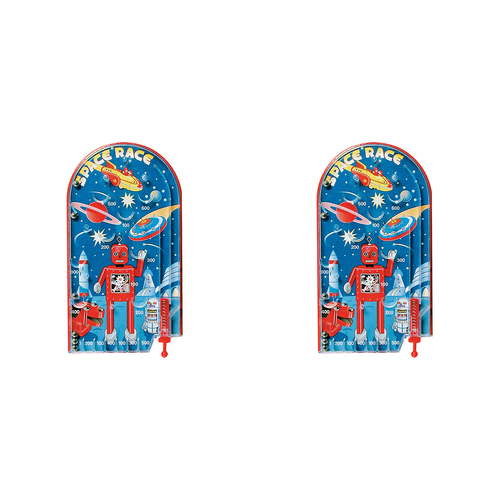 2PK Schylling Space Race Pinball Game 28.5cm Kids Toy Assorted 3y+