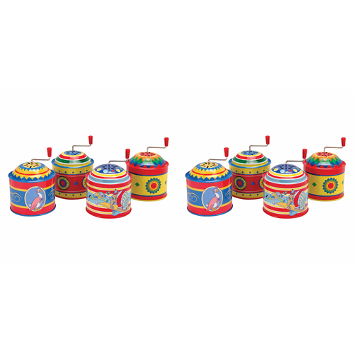 2PK Schylling Tin Music Boxes Kids Toy 6cm Assorted 3y+