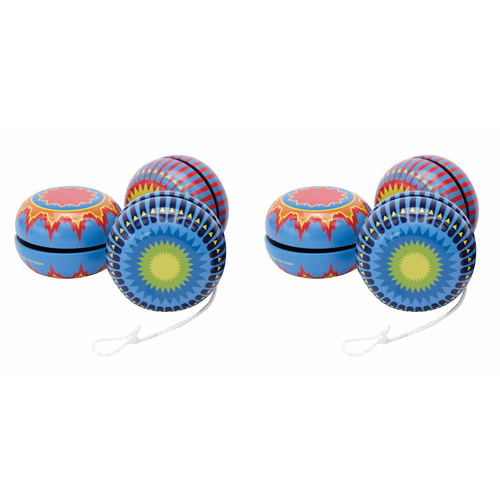 2PK Schylling Tin Yo-Yo Kids/Children Classic Toy 5cm Assorted 3y+