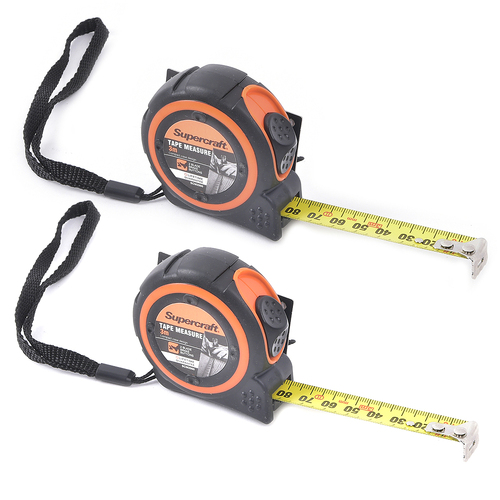 2PK Supercraft 3M Retractable Tape Measure Metric Ruler Home DIY Tool