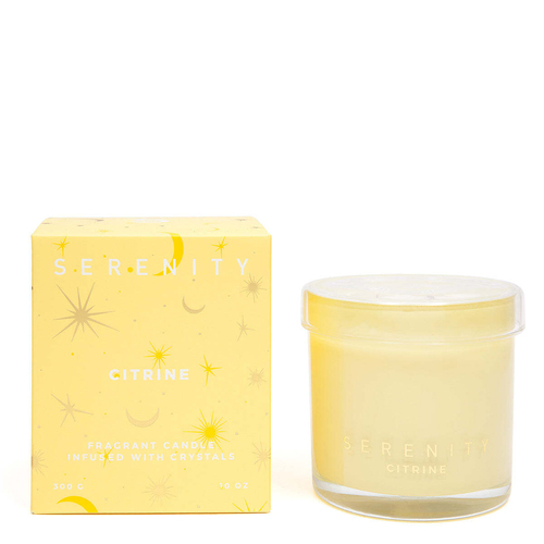 Serenity Crystal Energise & Citrine 300g Soy Wax Scented Candle