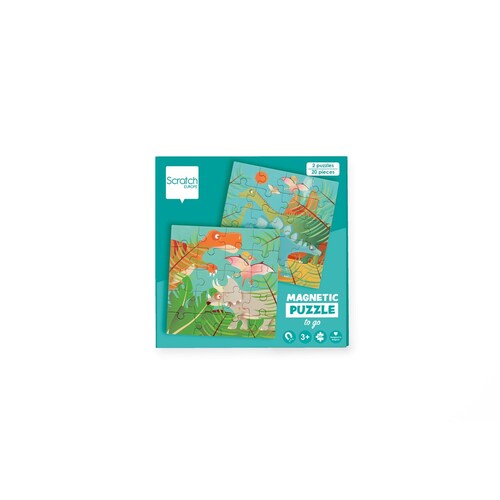 Scratch Europe Magnetic Puzzle Book To Go Dinosaurs Kids Toy 3y+