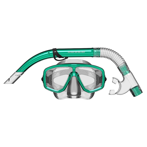 Mirage Cruise Silicone Mask and Snorkel Adult Green