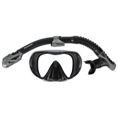 Mirage Infinity Dry Mask and Snorkel Set Adult Black