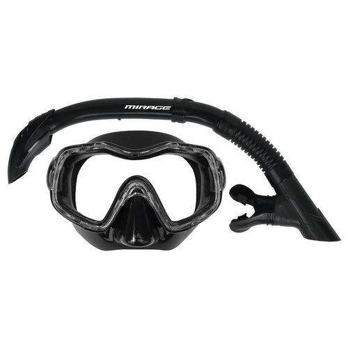 Mirage Raven Silicone Mask and Snorkel Junior Black