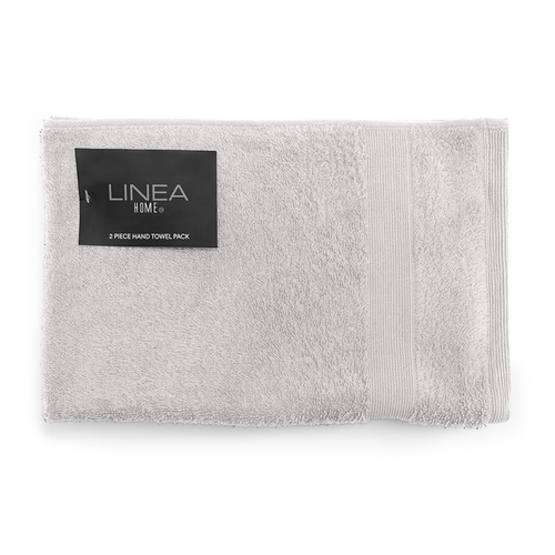 2pc Linea Home Hand Towel Pack 500GSM Stone