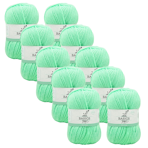 10PK Malli Super Blend Basic 100g Acrylic/Polyester Yarn - Mint Green