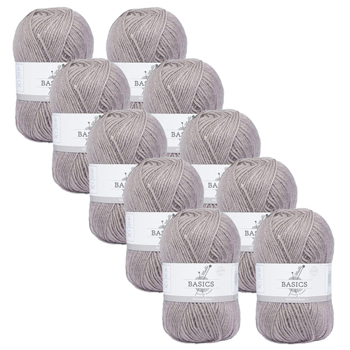 10PK Malli Super Blend Basic 100g Acrylic/Polyester Yarn - Withered Rose