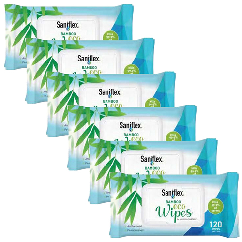 720pc Saniflex Bamboo Eco Surface Wipes Home cleaning