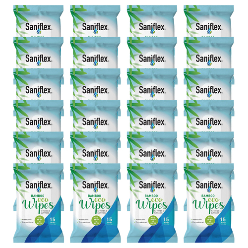 360pc Saniflex Bamboo Eco Hand Wipes Home cleaning