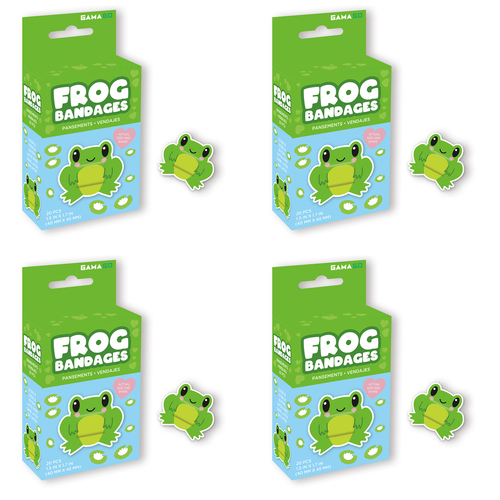 80pc Gamago Frog Bandages First Aid Bandaid 1.5x1.7in - Green